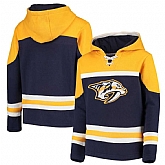 Nashville Predators Navy Men's Customized All Stitched Hooded Sweatshirt,baseball caps,new era cap wholesale,wholesale hats